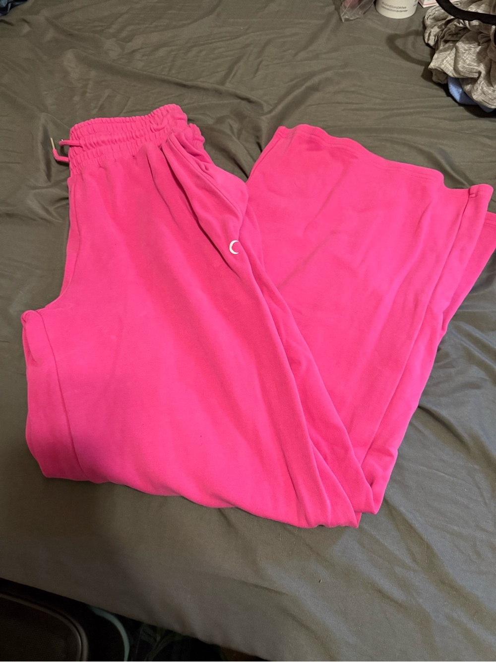 Zyia Retreat Wide Leg Lounge Pants Hot Pink Medium